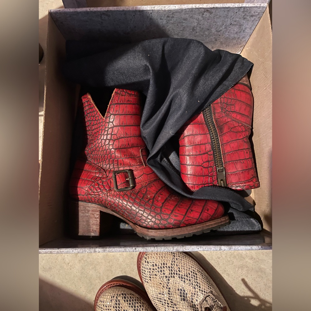 Freebird by Steven Red Croc Carlito Boots 7 - Picture 6 of 8